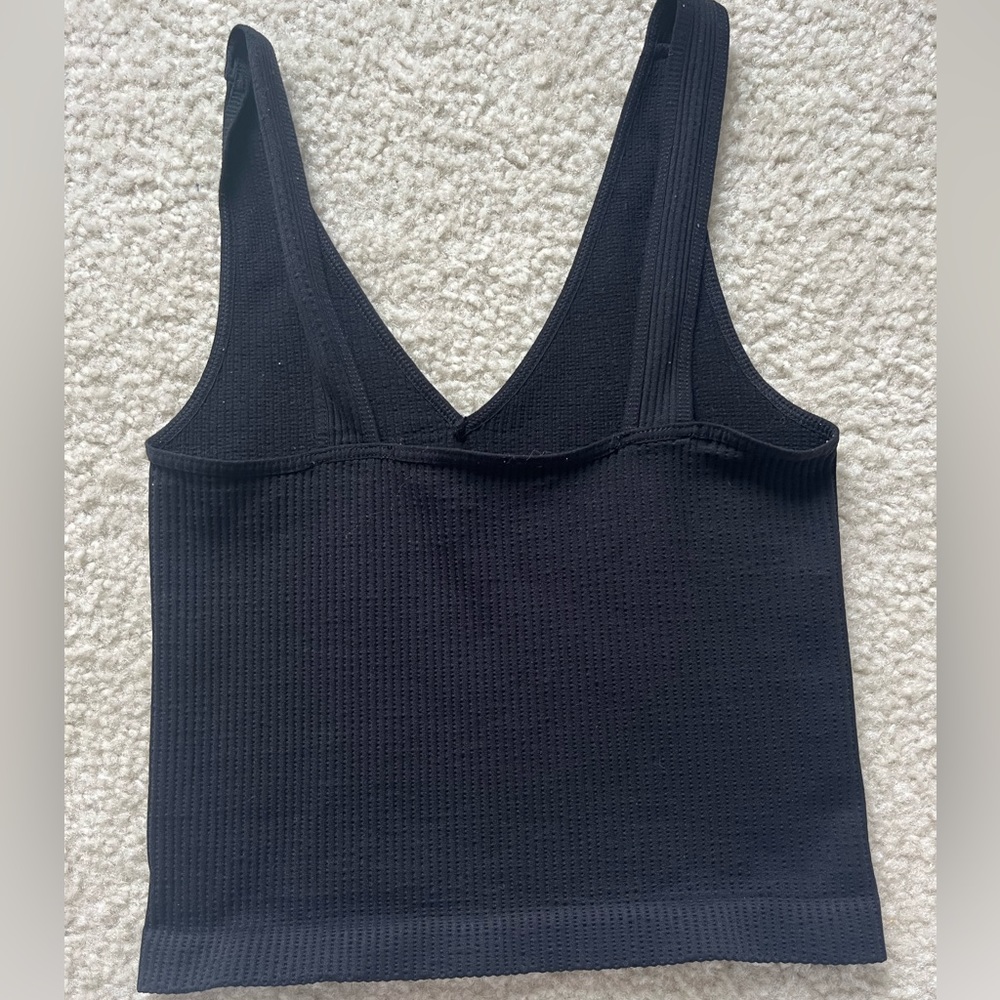 Black Ribbed Tank Top - Picture 2 of 2